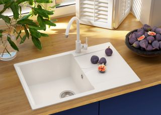 Мойка кухонная Polygran GALS-760 белый хлопок 473325